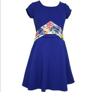 Bonnie Jean Girls Dress Blue Peekaboo Sz 16